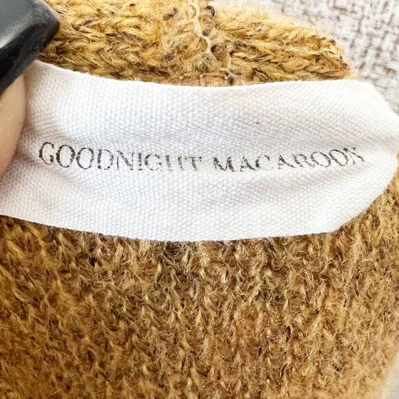 Goodnight Macaroon Tami Marl Knit Wrapped Open Front Cardigan Brown Size Medium - Picture 8 of 8